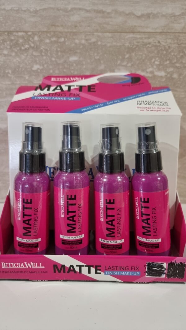 Fijador de Maquillaje Spray Matte Lasting Fix de Leticia Well
